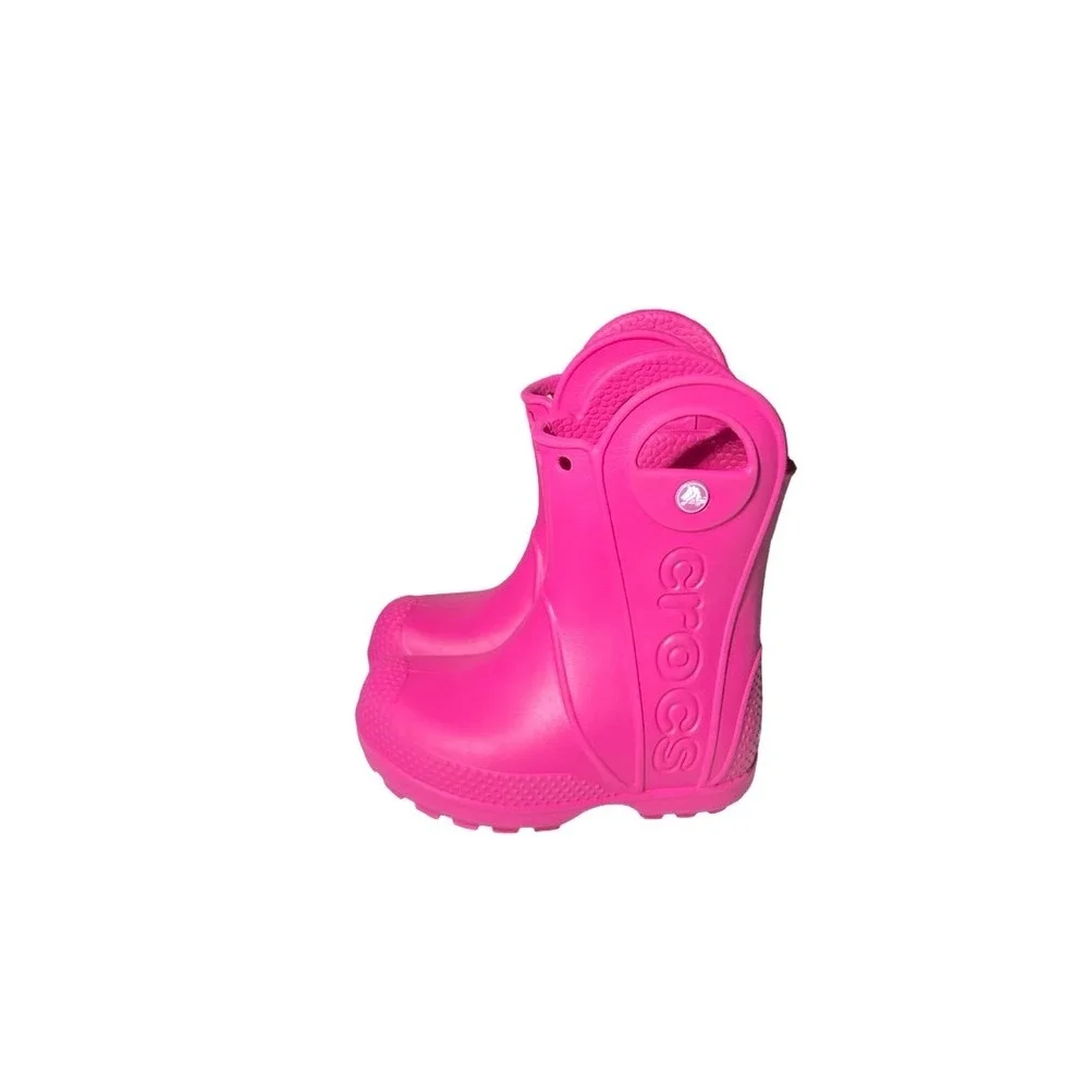 Crocs Handle It Rain Boot Toddler Pink Waterproof Pull On Boots 12803 Size C6